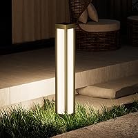SkyGlow 32" Aluminum LED Bollard Path Light - IP65 Waterproof, 3000K Warm 1000LM Glow for Garden Driveway Patio Landscape