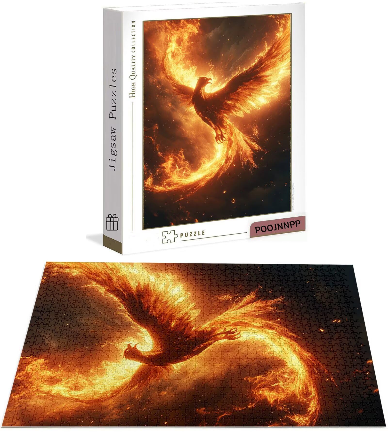 Puzzle 6000 Pezzi per Adulti, Puzzle Animale in Legno per Adulti, Puzzles Fenice Impegnativi, Giochi Educativo per Famiglie, Rompecapo con Scatola per Decorazioni Casa, Donna Regalo di Natale B-8127