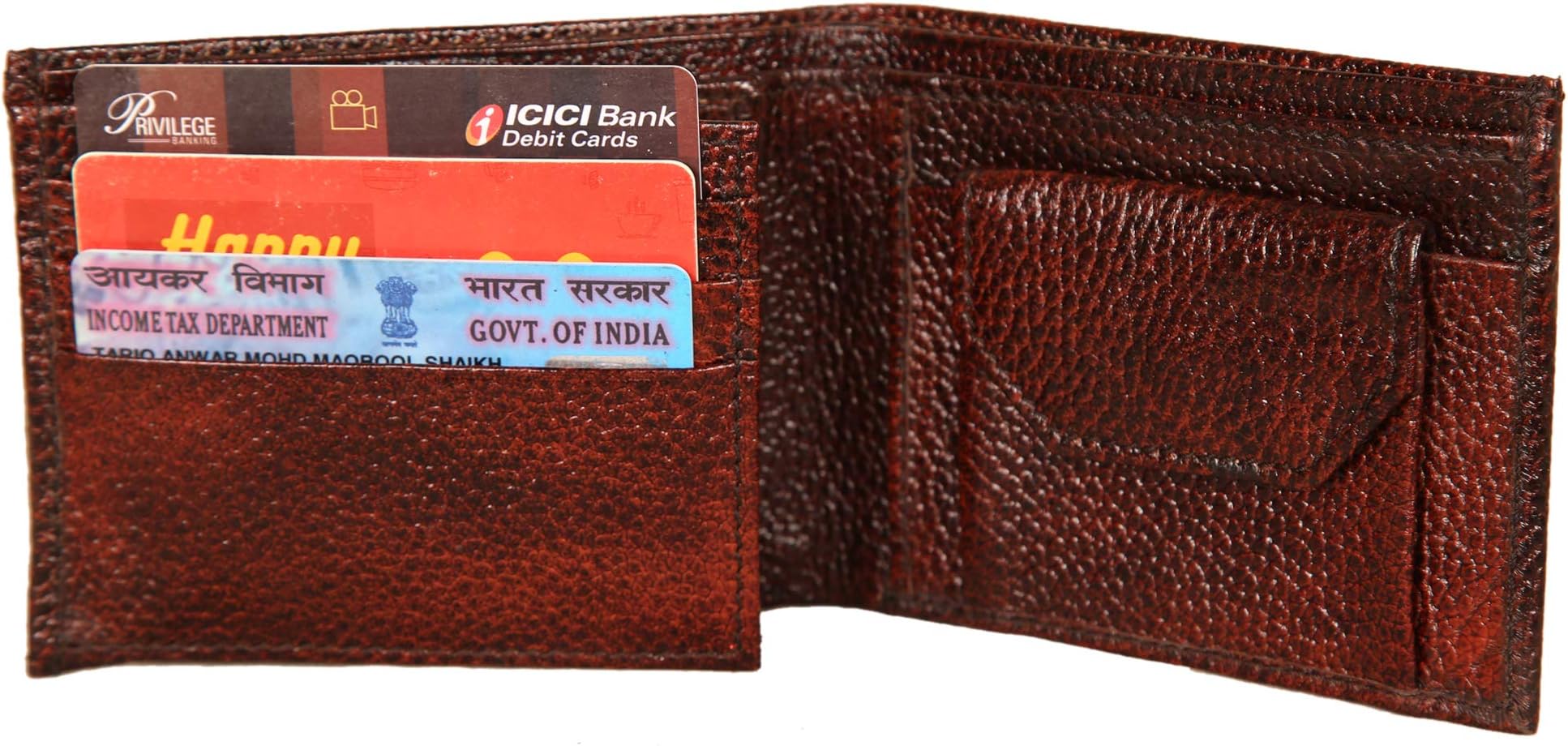 Da leather villa| Genuine Leather Wallet | Credit & Debit Card | Coin Pocket | For Men & Boys Color Brown
