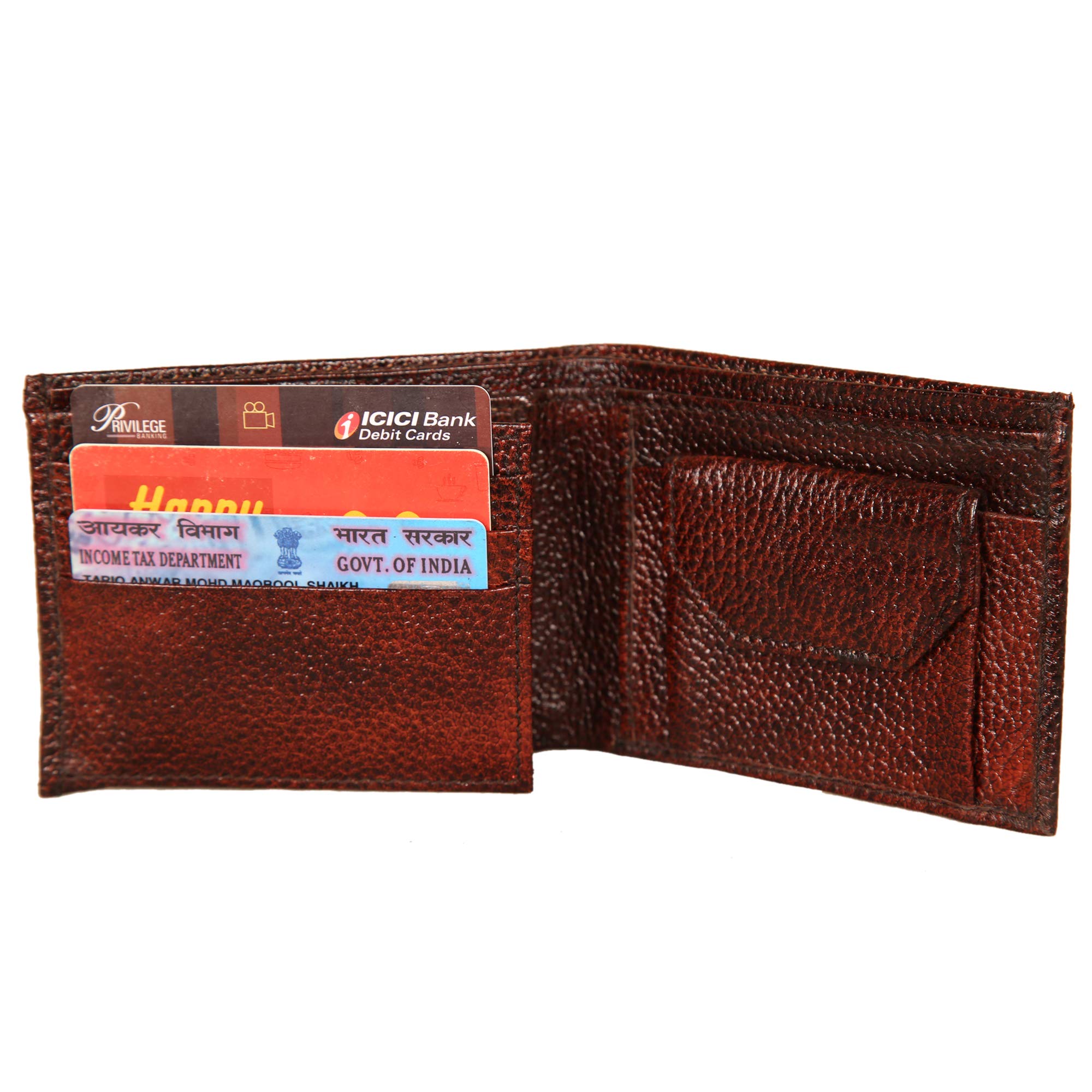 Da leather villa| Genuine Leather Wallet | Credit & Debit Card | Coin Pocket | For Men & Boys Color Brown
