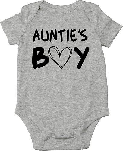 AW Fashions Auntie's Boy - Body para bebé, divertido y lindo traje para bebé, adorable mameluco para recién nacido