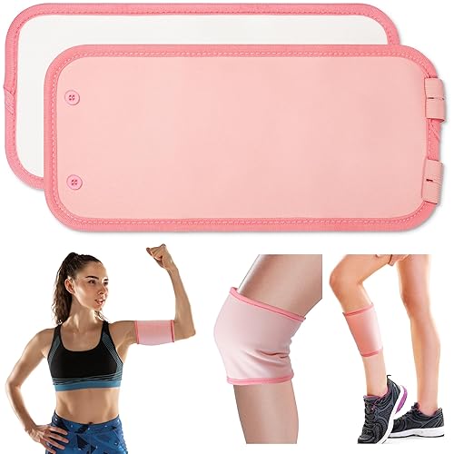 SAIMIRI Paquete de 2 unidades de aceite de ricino para rodilla con franela de algodón orgánico, almohadillas de compresión de aceite de ricino