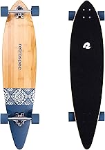 Retrospec Zed Pintail & Cruiser Longboard Adult Skateboard - 44in Bamboo & Canadian Maple Deck with ABEC-7 Bearings, 70mm PU Wheels for Commuting & Carving