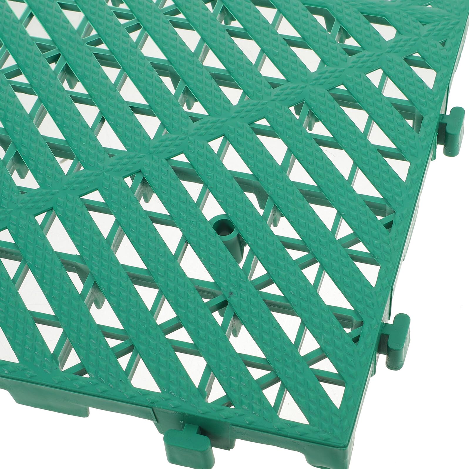 Hohopeti 2 Stück Modulare rutschfeste Perforierte Bodenplatten mit Klicksystem Flexibel Anpassbare Kunststoff Werkstatt Autowaschbereich und Balkon