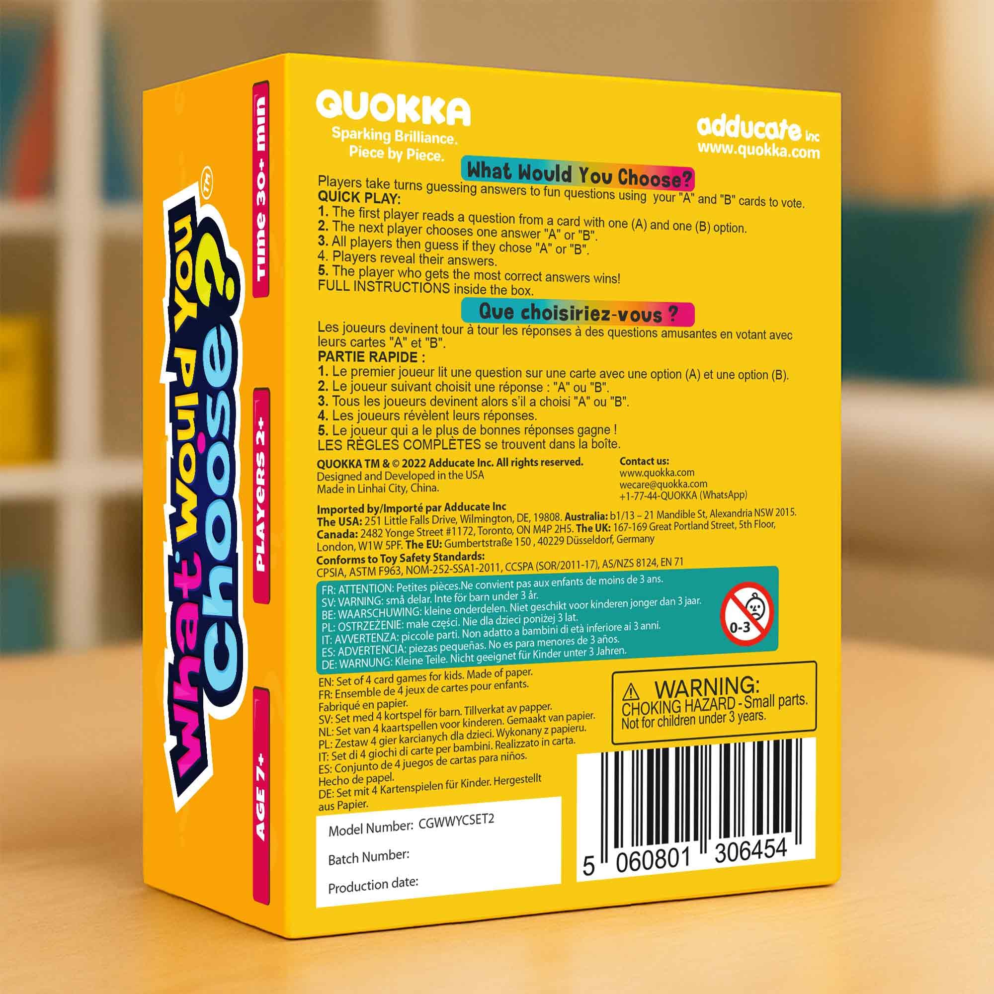 QUOKKA Juego de cartas Hilarious Situations - Juego de 4 para adultos