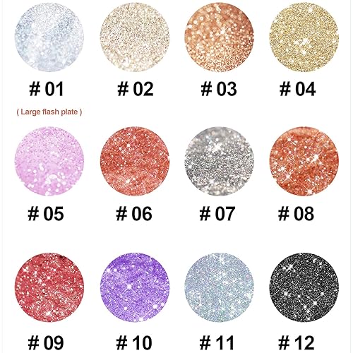 Miniatura 3 de Mysense Sombra de ojos con purpurina líquida, sombra de ojos líquida brillante, crea un aspecto de maquillaje multidimensional con purpurina, secado