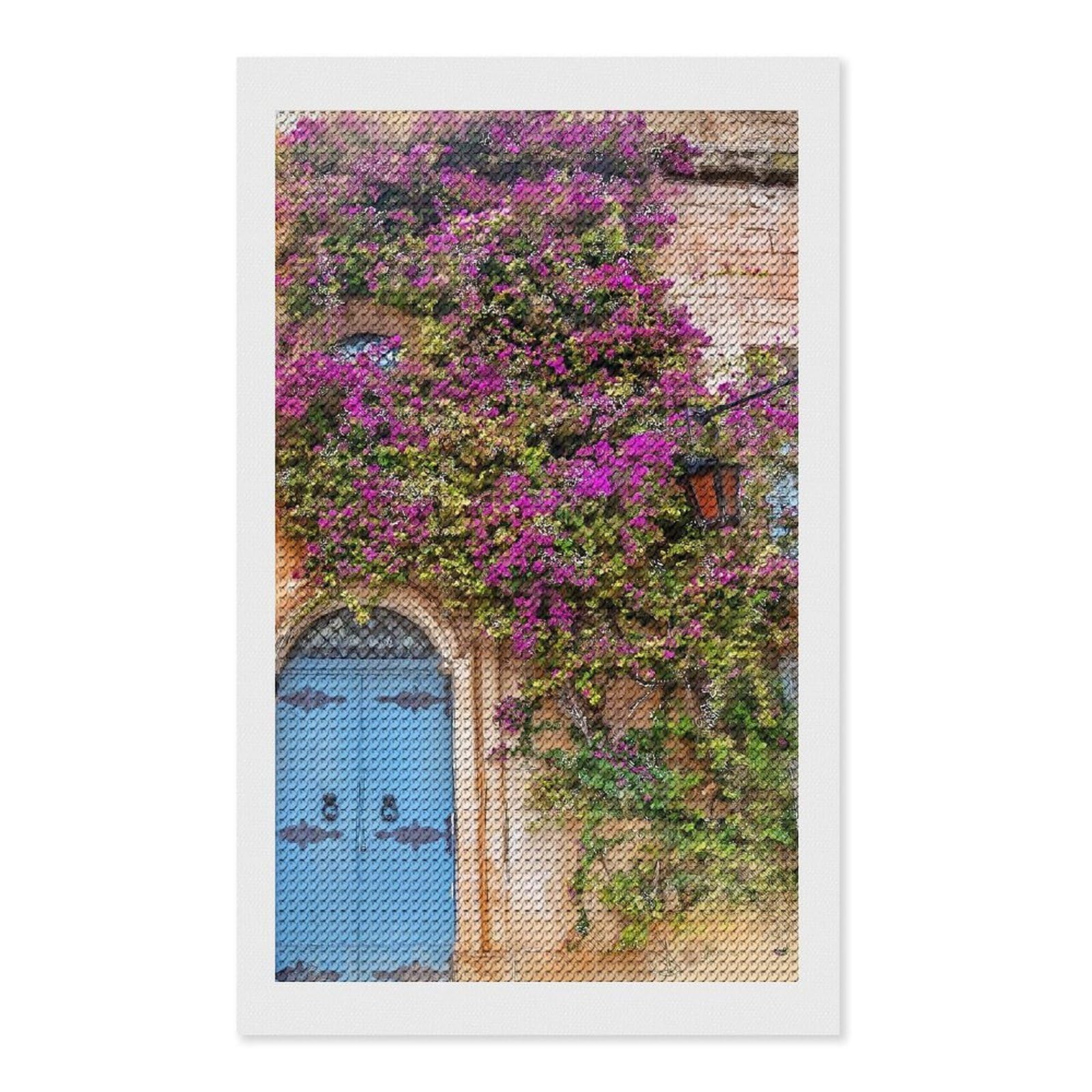 Junmoney Malta Mdina Diamond Art Kit 12"x20", Creative Leisure Activity, Complete Accessories, Vintage Style Decor, for Women
