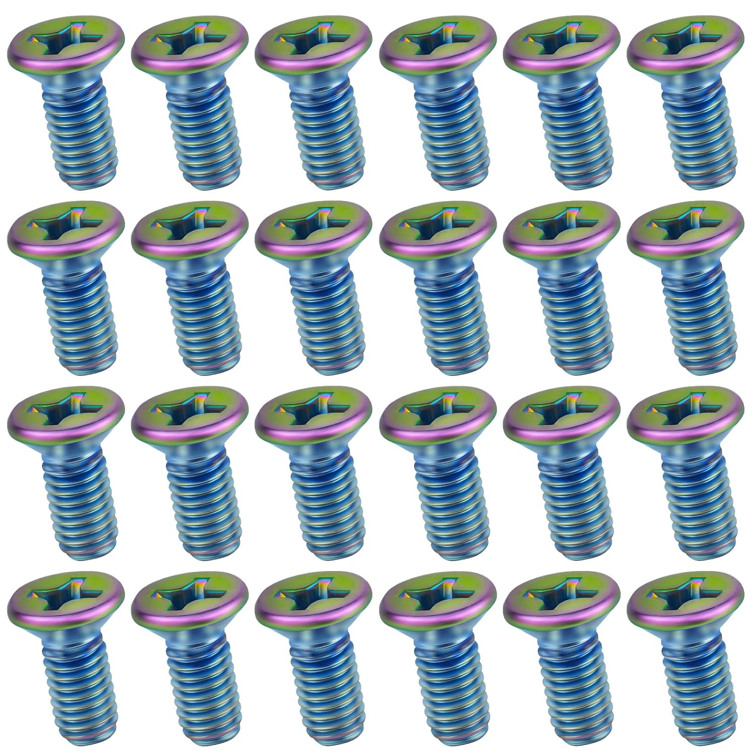 24 Pack Upgraded 93600-06014-0H Car Brake disc Rotor Screws,Enhanced Coating for Durability, Brake Rotor retaining Screw fit for Hon-d* ACU-r* Hyun-da* K-i* Maz-d*,Brake Hardware kit for Front & Rear