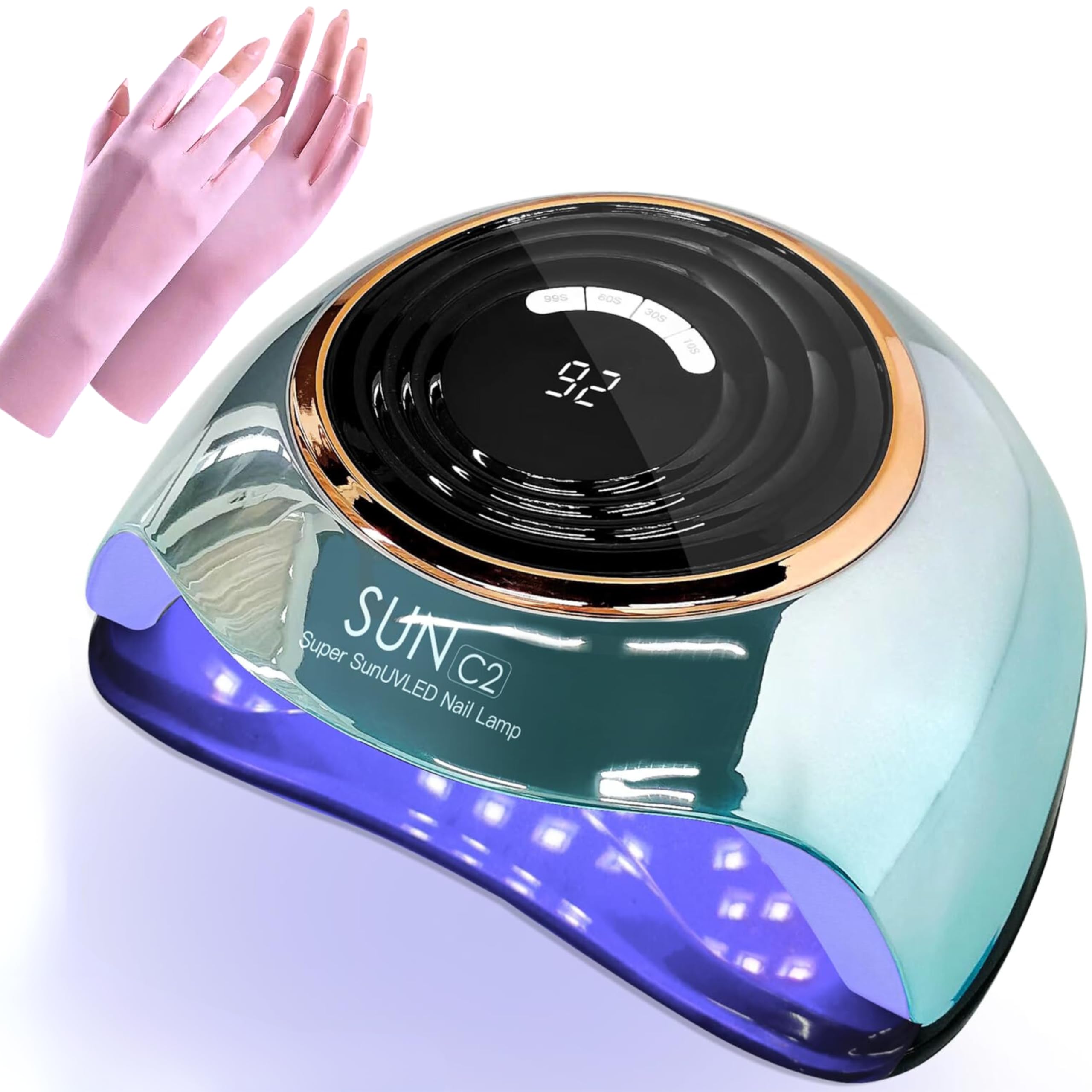 SUN C2 Lampara Led Uñas Semipermanentes | Lampara de Uñas Profesional de 63 leds y 288 W | Catalizador Uñas de Gel | Lampara Uñas Gel | Lampara Uñas Semipermanentes para Manicura | Secador de Uñas