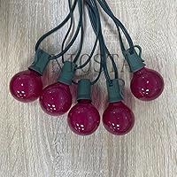 Vista 5 de Paquete de 25 bombillas de repuesto G40, bombillas de vidrio incandescente de 5 W 120 V, para tira de luces E12 para exteriores, rosa esmerilado