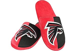 Atlanta Falcons Men's NFL Team Logo Staycation Plush House Shoes Slide Slippers...
