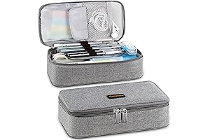 Homecube Pencil Box with Zipper: Roomy Pen Pencil Holder Box