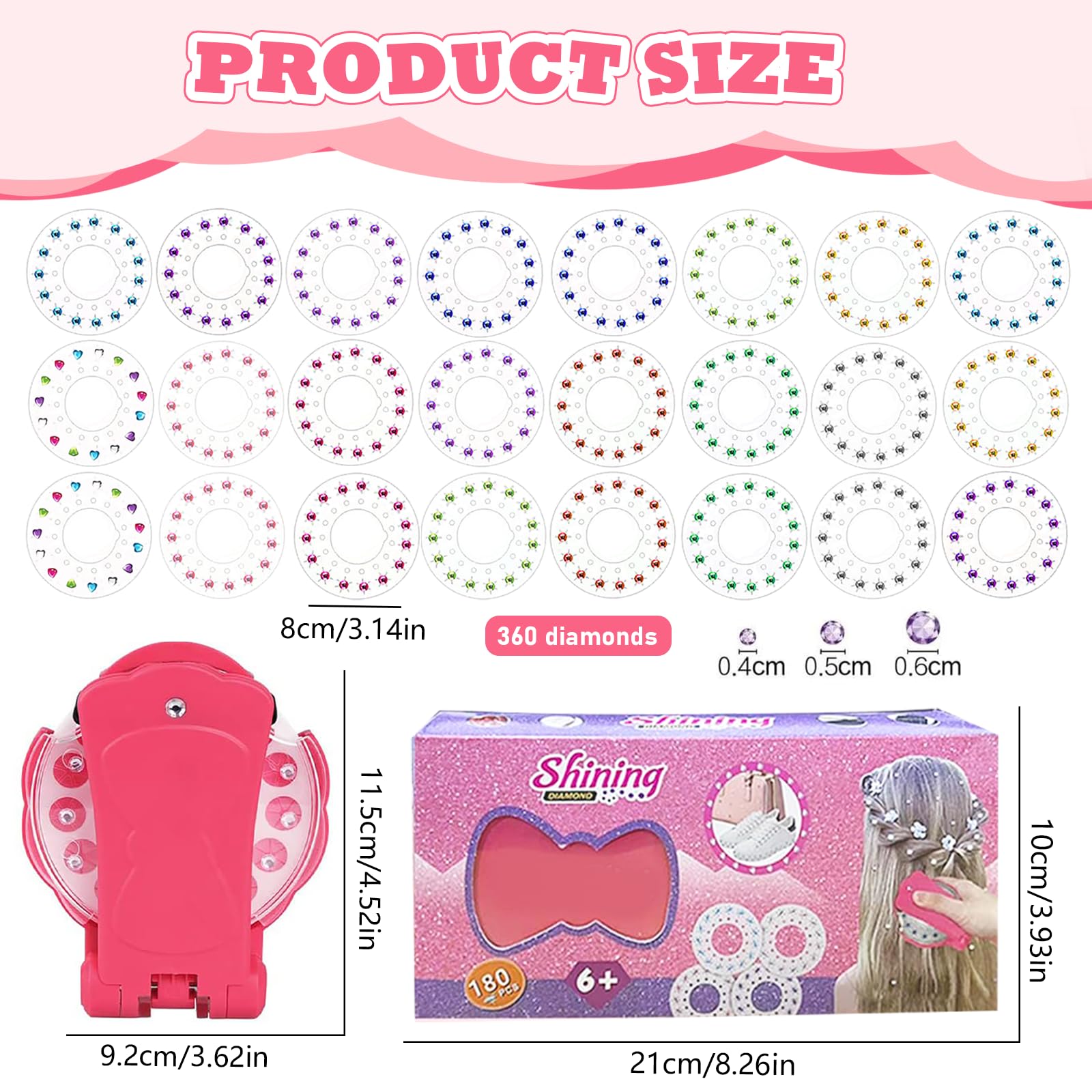 Strass Cheveux Kit Bedazzler Pour Cheveux, Strass Pour Cheveux Bedazzler, Tapon Pour Cheveux En Diaant Avec Machine A Strass Pour Cheveux