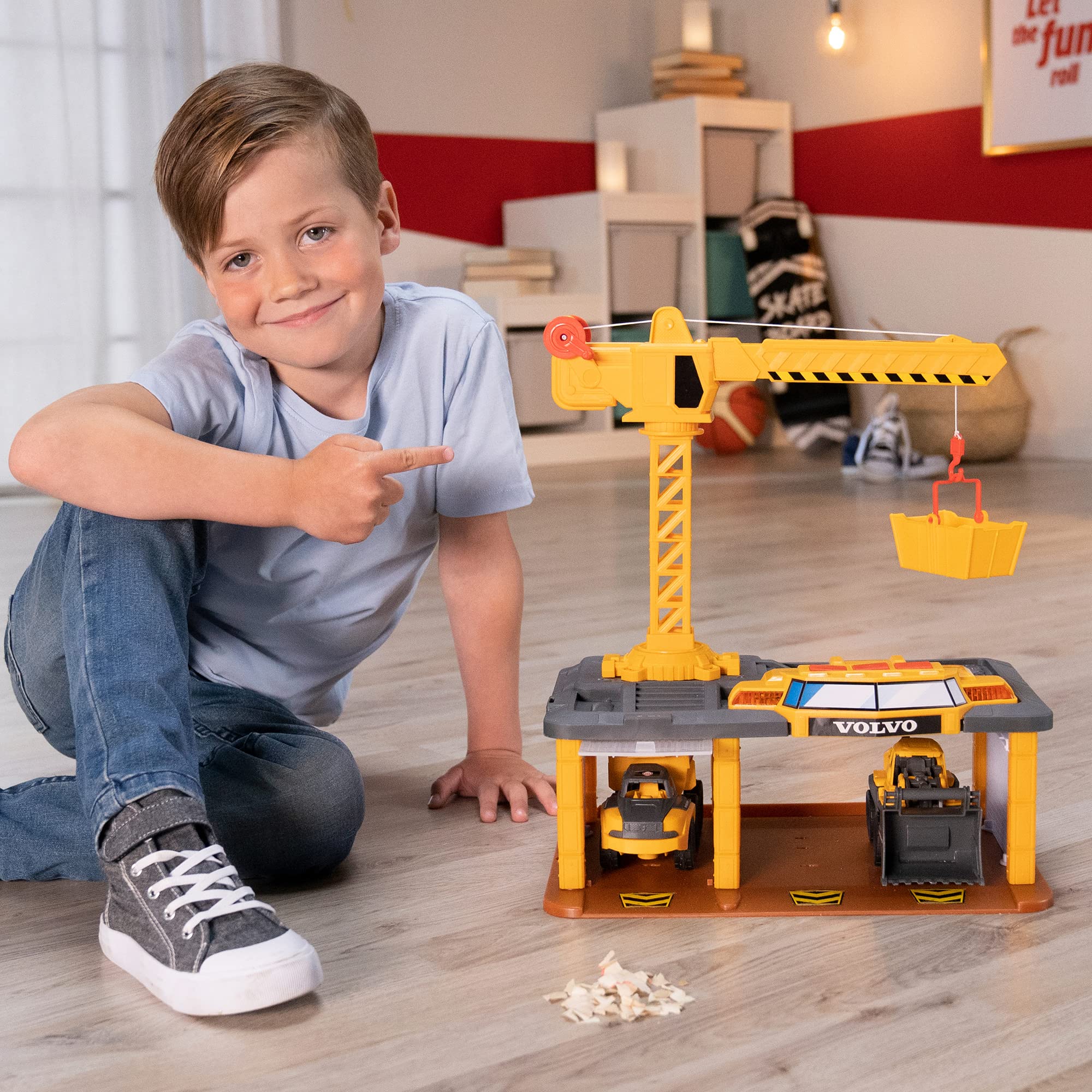 Dickie Toys Volvo Construction Station, Baustation, Spielstation, Baustelle