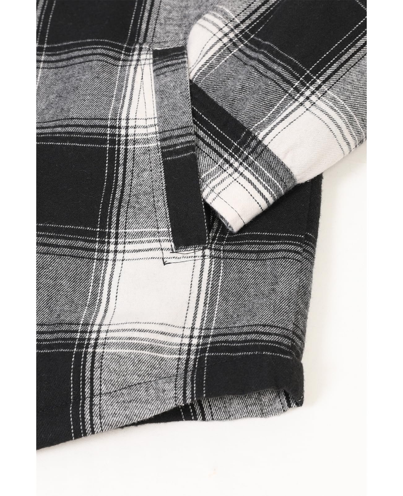 ZENTHACE Herren-Sherpa-Futterte Flannel-Hemdjacke, Knopfverschluss mit Druckknöpfen, Winter-Plaid-Shacket mit Kapuze