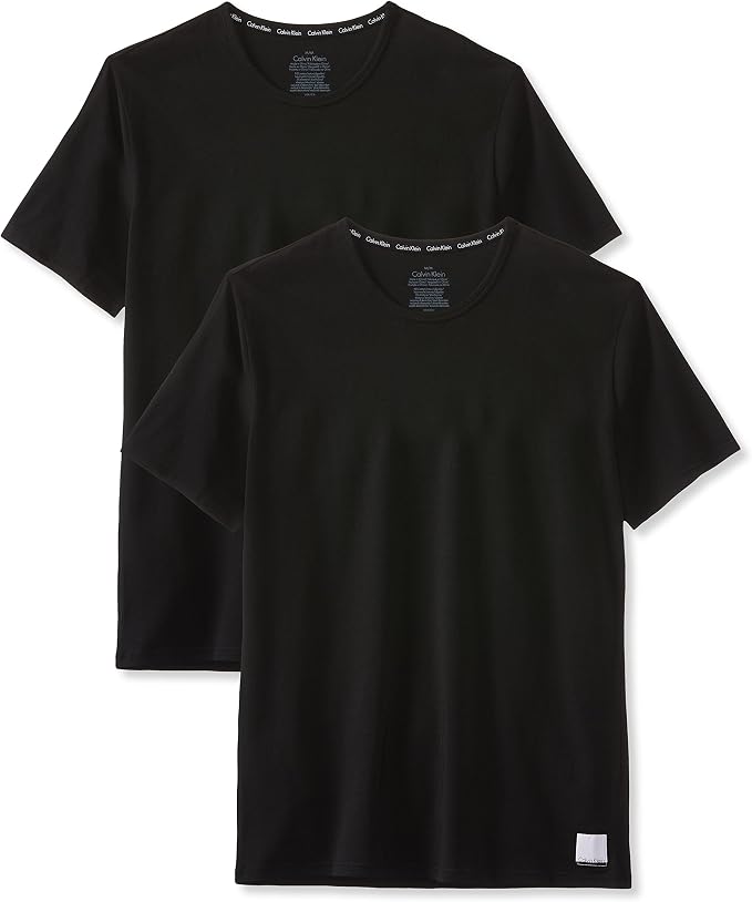 Calvin Klein Ropa interior 2 Pack Slim Fit Camisetas Negro