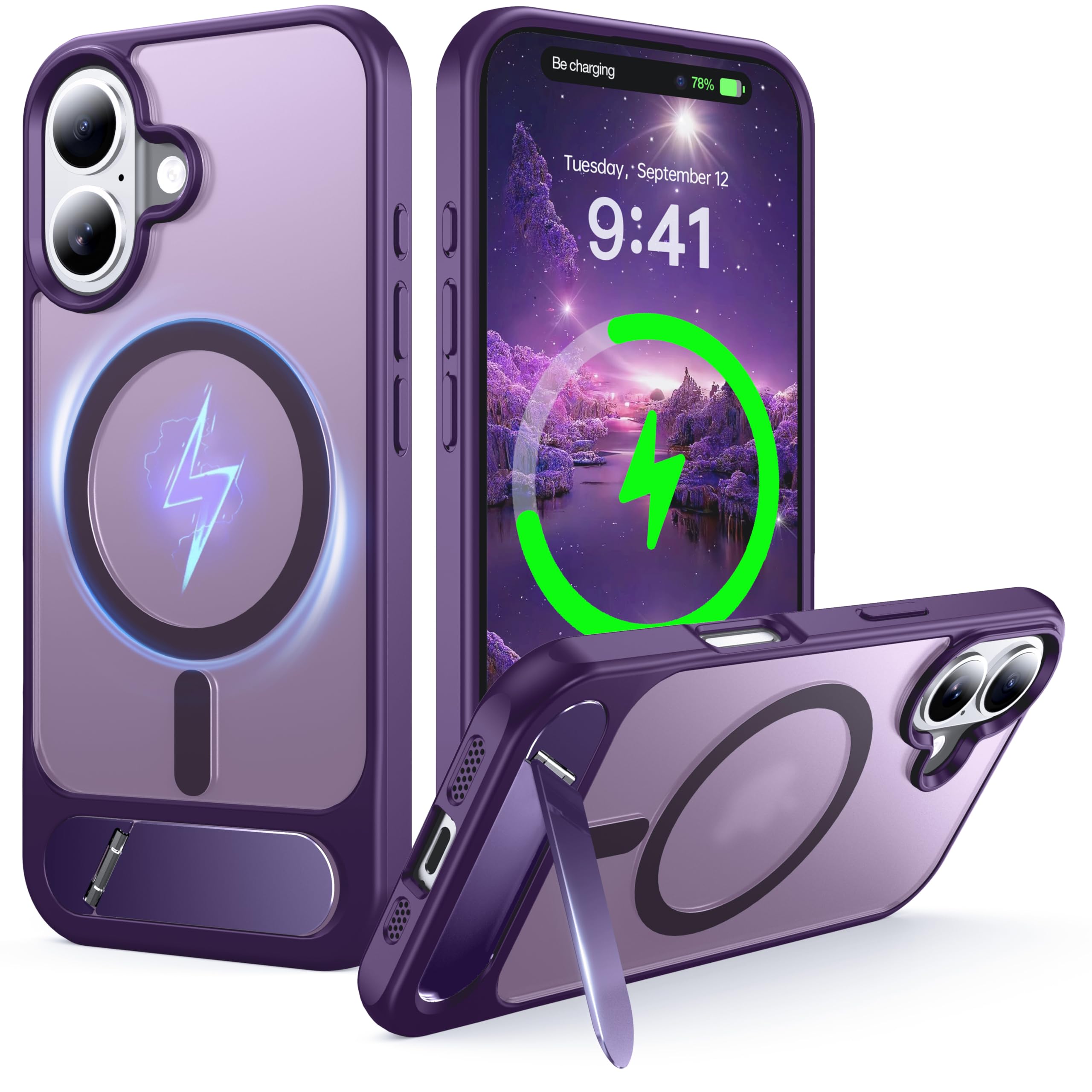Coque silicone iPhone 16 Plus violet translucide finition premium - 9