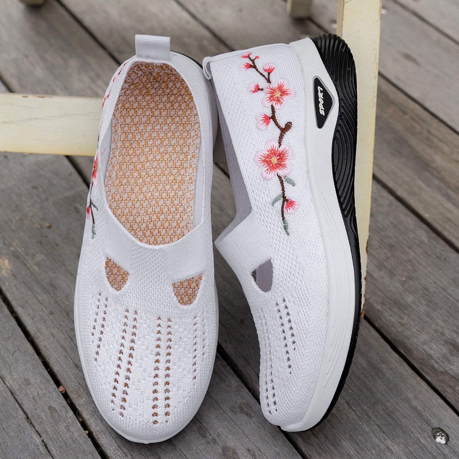Zapatillas Ortopedicas para Mujer Zapatos sin Cordones para Caminar Ortopedicos Zapatos Mujer Comodos y Ligeros Sandalias Transpirables y Antideslizantes Zapatillas Malla