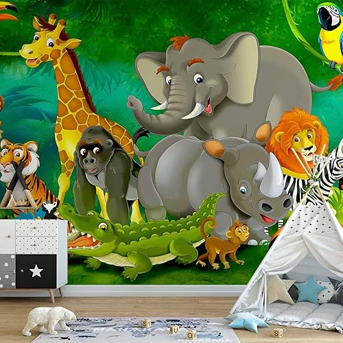 Miniatura 6 de artgeist Mural de pared para niños de 173 x 124 pulgadas, papel tapiz autoadhesivo extraíble grande, diseño de imagen, diseño de imagen de animales