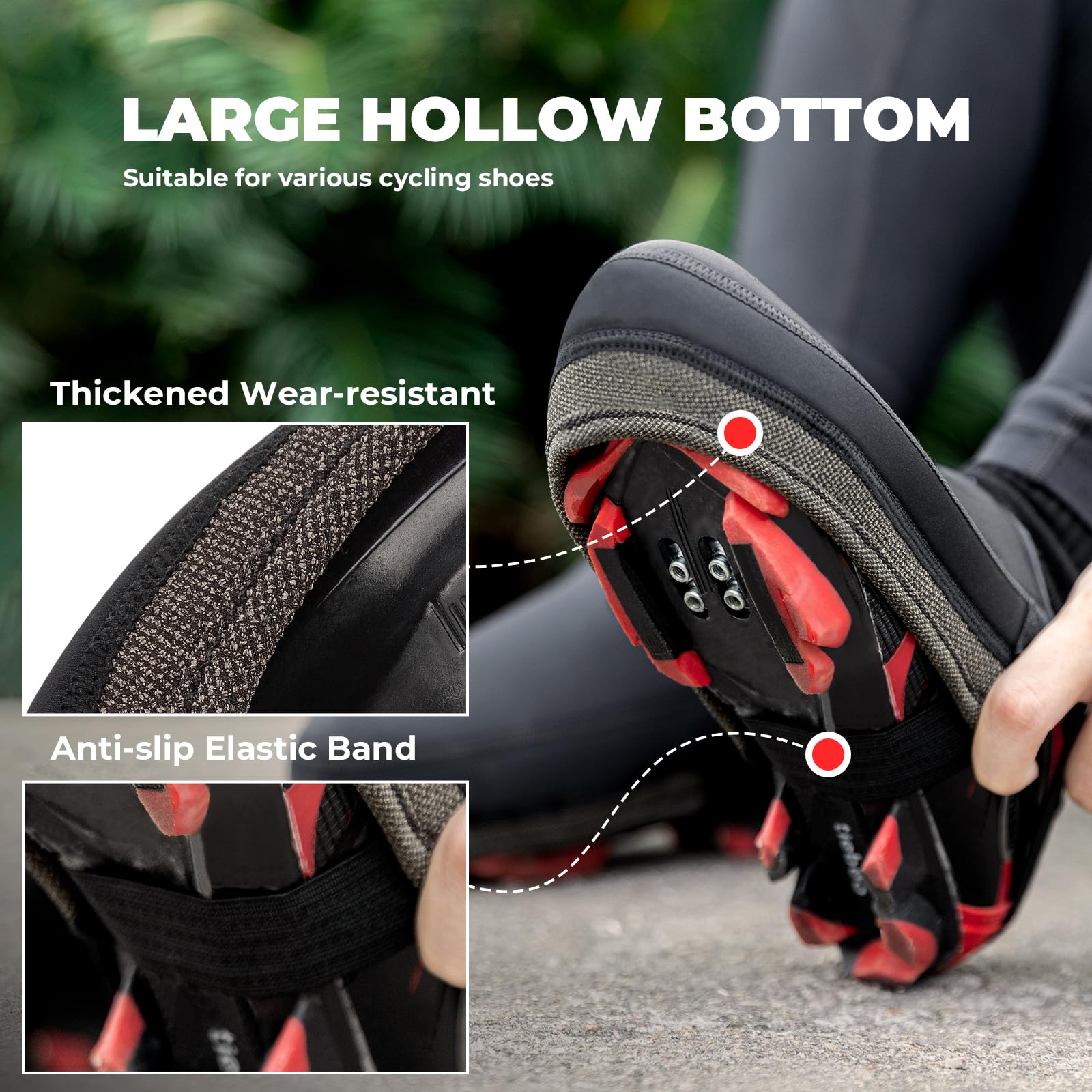 ROCKBROS 1 para pokrowców na buty kolarstwo wodoodporny rower wiatroszczelny wiązany półbut pokrowiec rowerowy termiczne ochraniacze na palce cieplejsze unisex odporne jazda trwałe MTB szosowe