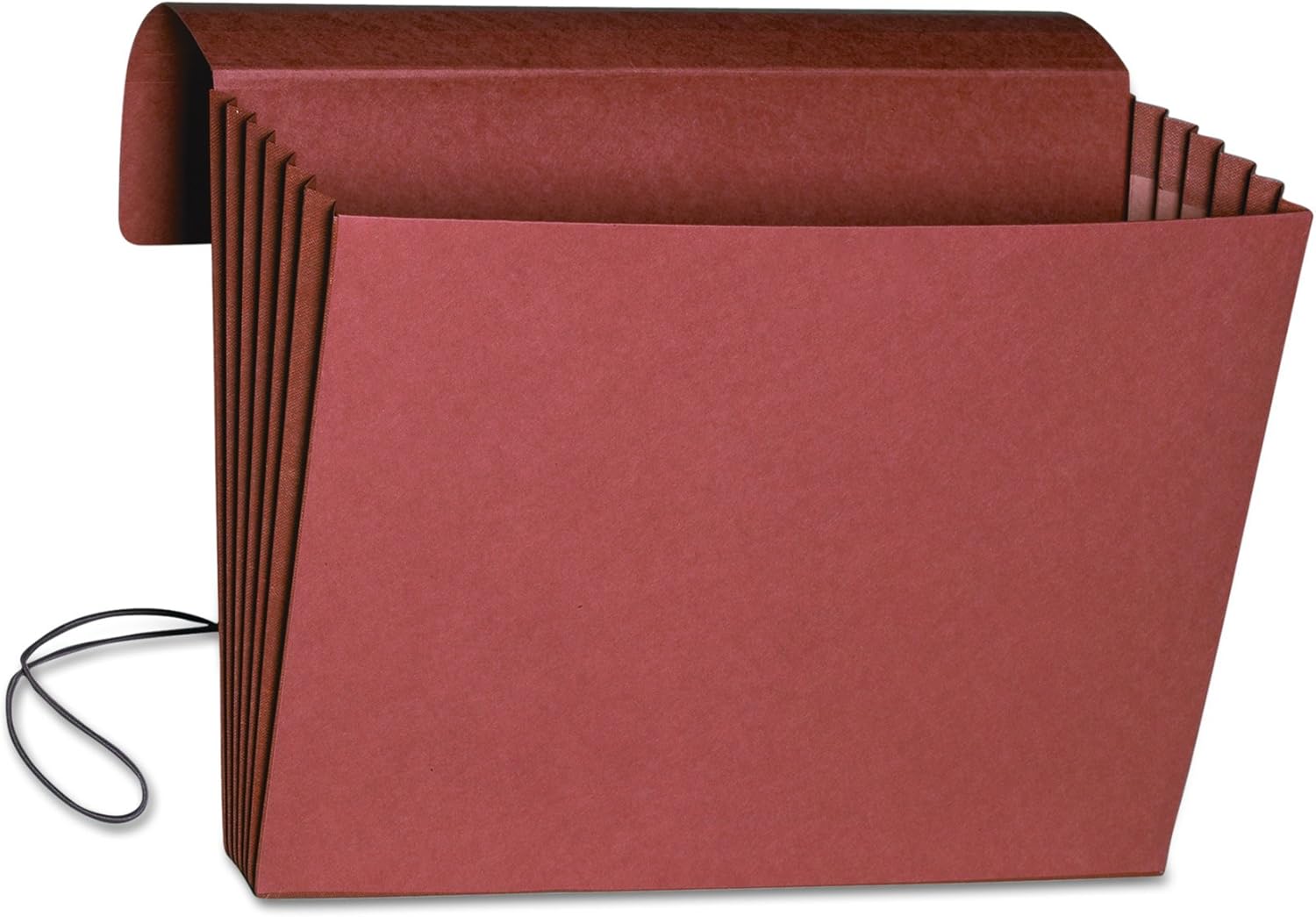 Smead Expanding File Wallet with Flap and Cord Closure, 5-1/4" Expansion, Fully-Lined Tear Resistant Gusset, Legal Size, Redrope, 10 per Box (71111) : Office Products