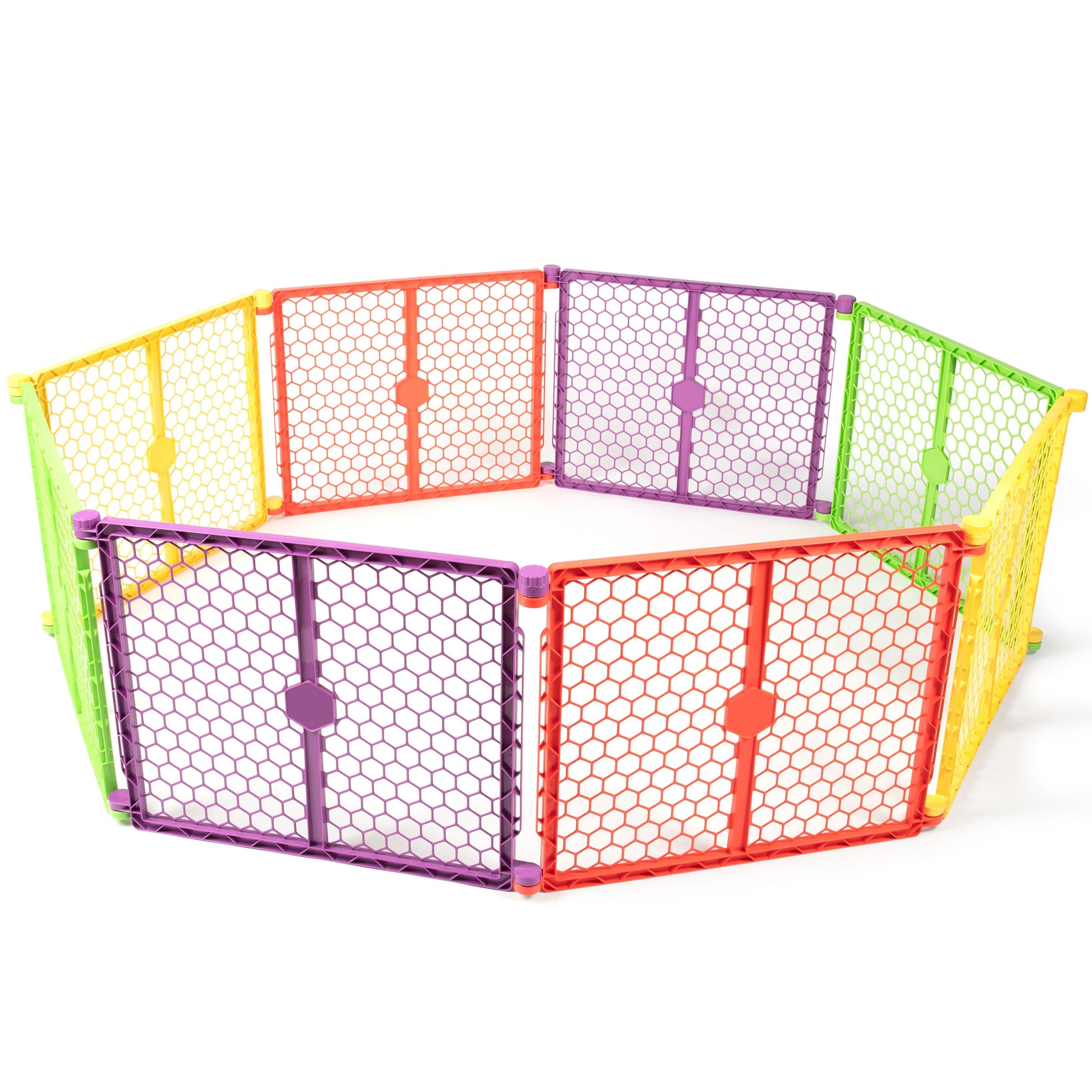 Photo 1 of Regalo Safety 260" Super Wide Baby Gate & 8-Panel Playpen, 2-in-1 Convertible Baby Play Yard, Large Foldable Play Pen for Babies, Toddlers & Pets, Includes Wall Mount Kit, Multi-Colored