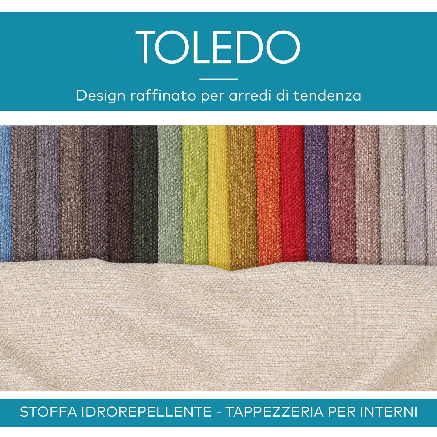 DESHOME Toledo 30 m – Stoff Meterware wasserabweisend Stoff für Sofas Kissen Stühle Polstermöbel strapazierfähig dunkelgrau