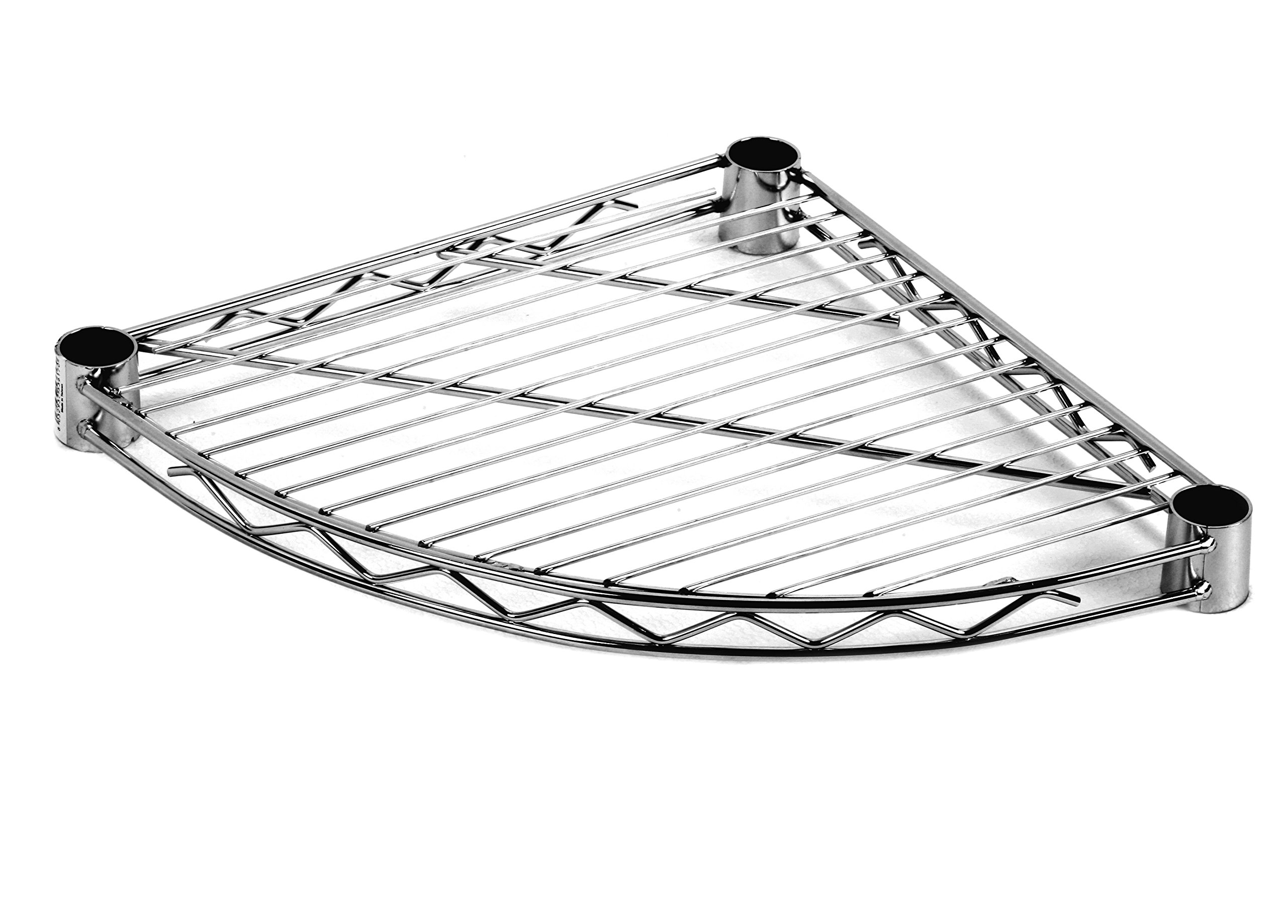 Archimede Sistema Componibile, Ripiano Triangolare, Grigio (Cromato), 46.00 x 46.00 x 4.00 cm