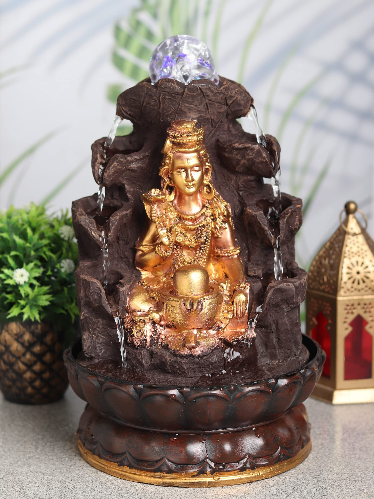 Buy VIVARS Lord Shiva op Waterfall Fountain Relaxing Indoor Decoration