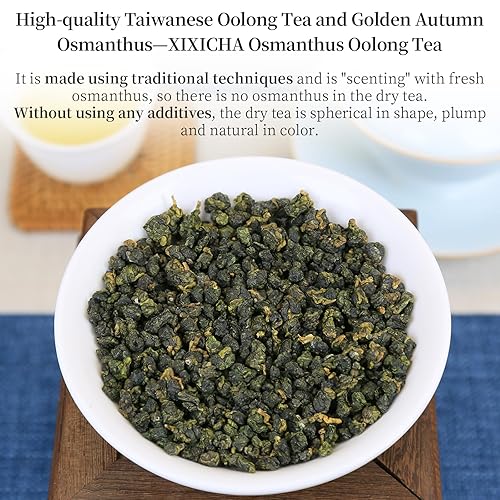 Miniatura 3 de XIXICHA Osmanthus Oolong Tea Taiwan Tea Oolong Tea Hoja suelta Osmanthus Fragrans Té dulce y aromático Sabor dulce y aromático (100 tazas) 5.29