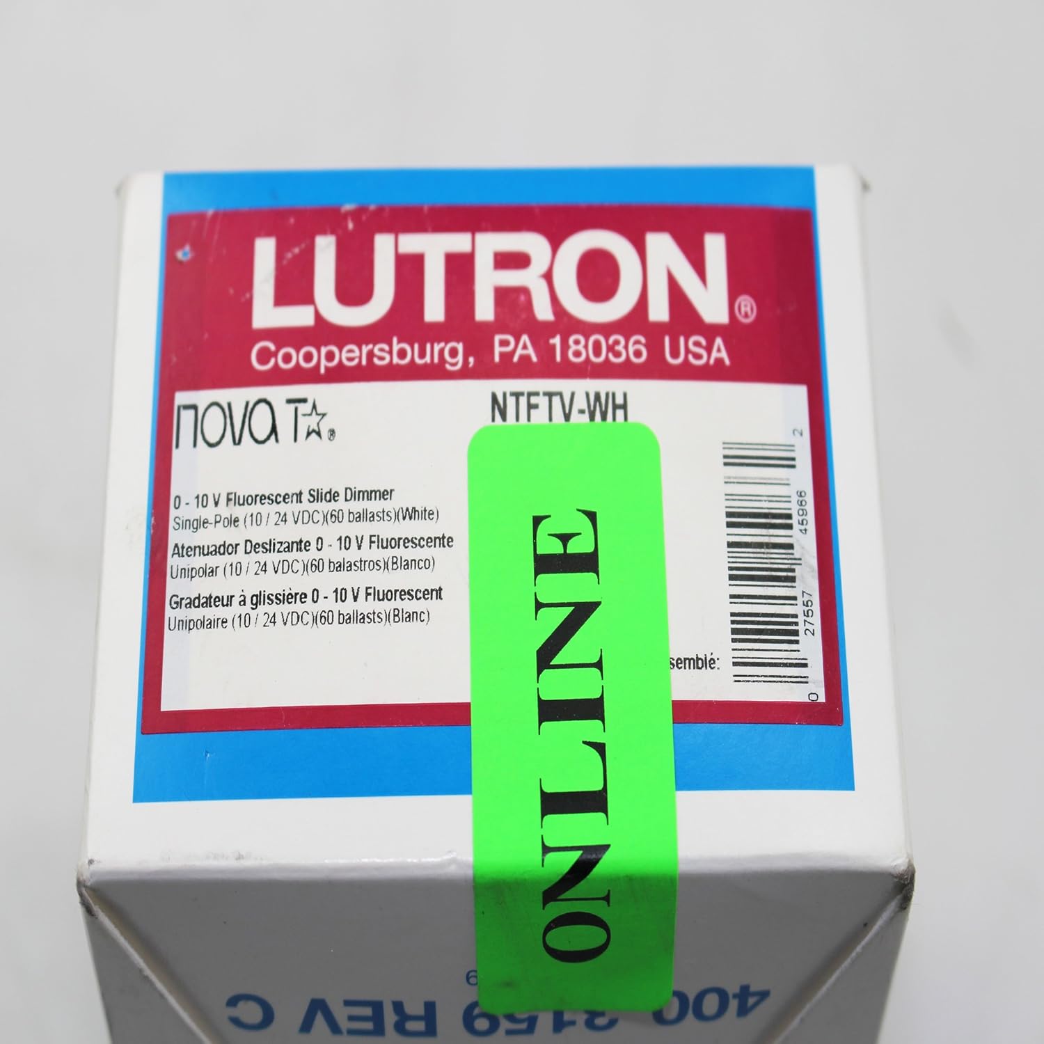 Get Popular Offer Lutron NTFTV-WH Nova T Fluorescent 0-10V Dimmer Single-Pole Slide-to-Off Dimmer, White Best Cyber Monday 🔥 Lutron NTFTV-WH Nova T Fluorescent 0-10V Dimmer Single-Pole Slide-to-Off Dimmer, White