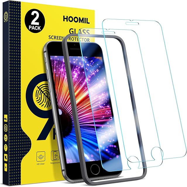 HOOMIL Screen Protector Designed for iPhone 8 and iPhone 7, 4.7-Inch, Tempered Glass Film, Scratch Resistant, 2.5D Edge Protection, 2-Pack