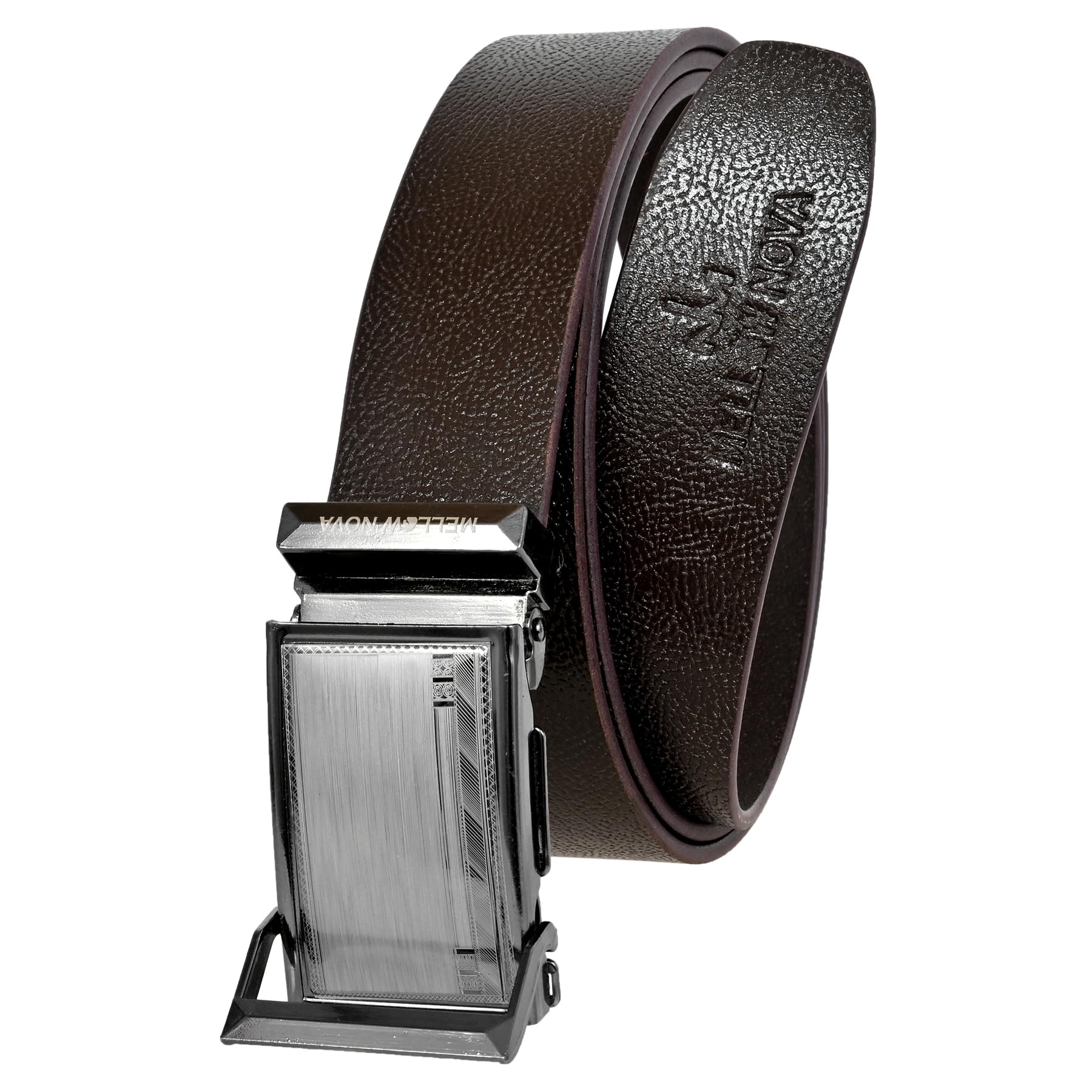 Leather Belts for Men Original with Autolock Adjustable Buckle | Gift for Friend, Boyfriend, Husband, Father, Son - Formal & Casual Mens