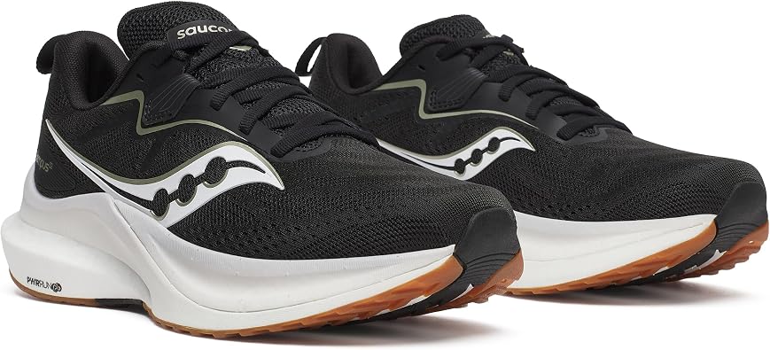 Saucony Women's Tempus 2 Sneaker, Black/White, 6