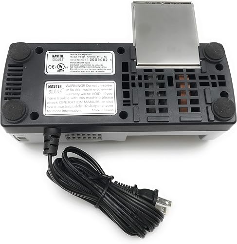 Miniatura 8 de 600-Series 1 Afilador de cuchillos eléctrico compacto para chef recto, cuchillo de bolsillo, plata