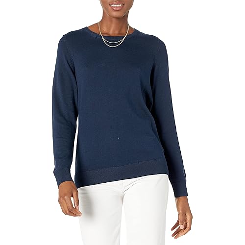 Amazon Essentials Women's Long-Sleeve Lightweight Crewneck Sweater (Available in Plus Size)