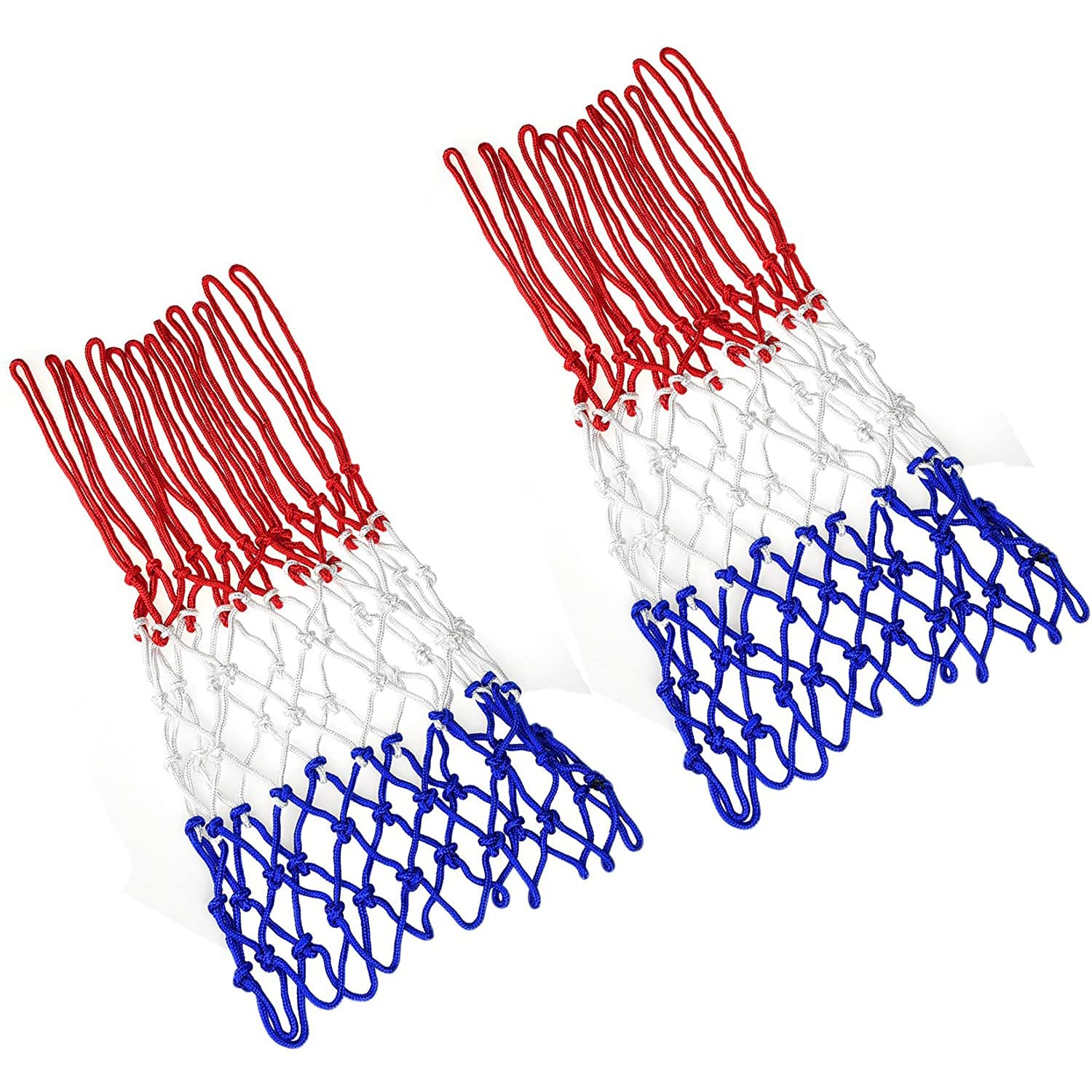 Arabest Basketball Net - 2PCS Heavy Duty Replacement, Upgraded Thickening 55cm Standard, All Weather Anti Whip 12 Loops for Indoor Outdoor Professional Competitions