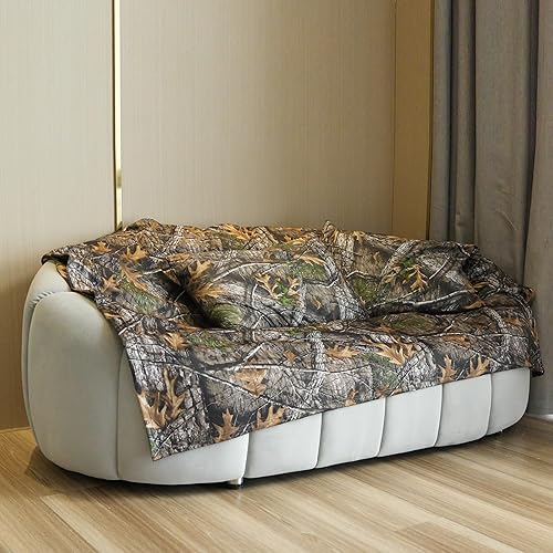 Vista 50 de LOOGU Manta de camuflaje con aislamiento impermeable para acampar al aire libre, senderismo, caza, supervivencia, mochilero, picnic Alpha Green