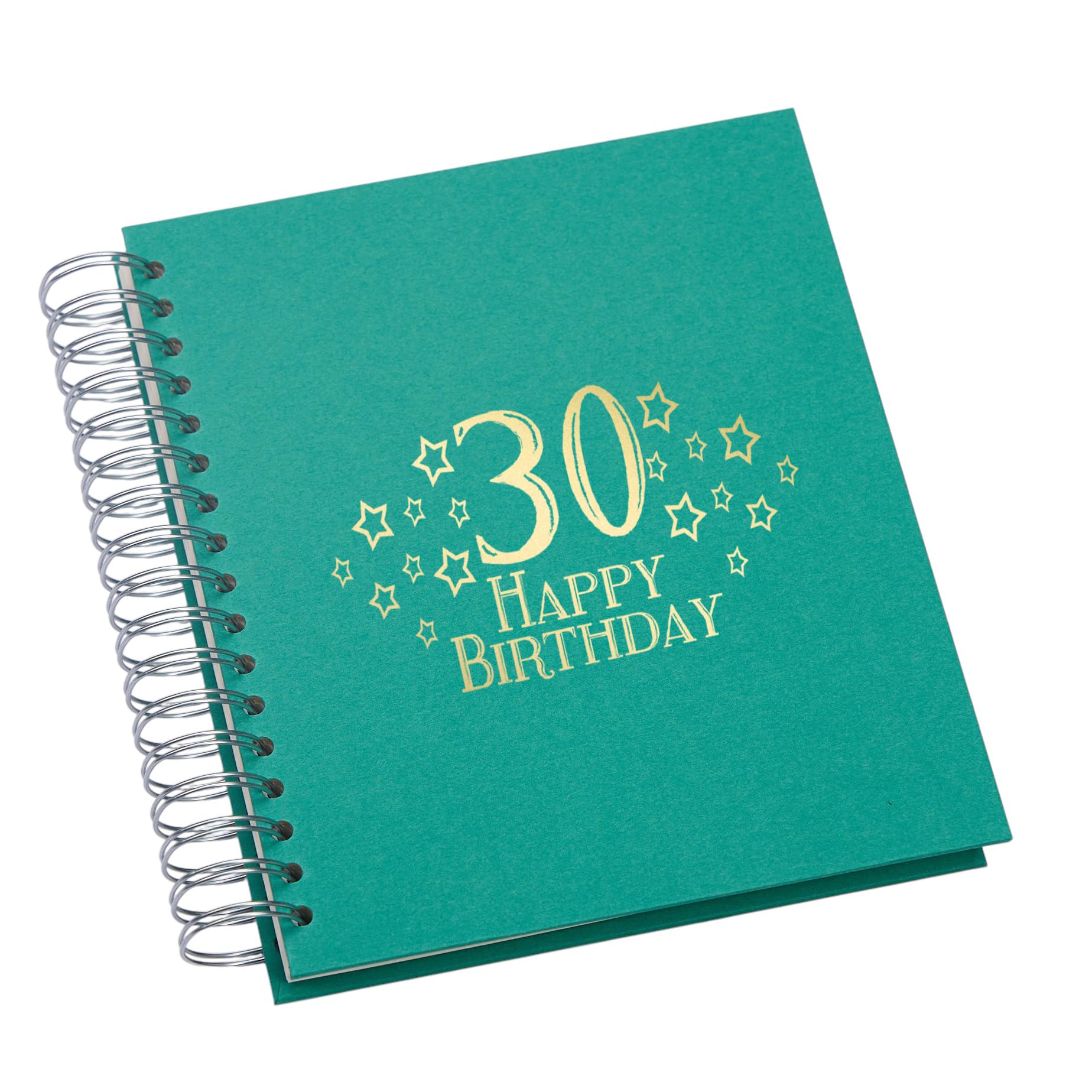 Large 30th Birthday Photo Album Memory Keepsake, Stars Design, Multiple Colour Options, Fits 6x4 or 5x7 Photos (Emerald Green, 4 x 6 Inch) — image 1