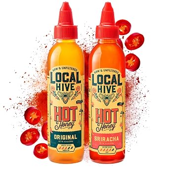 Local Hive Fiery Garlic Duo Hot Honey Bundle with Original & Sriracha Flavors
