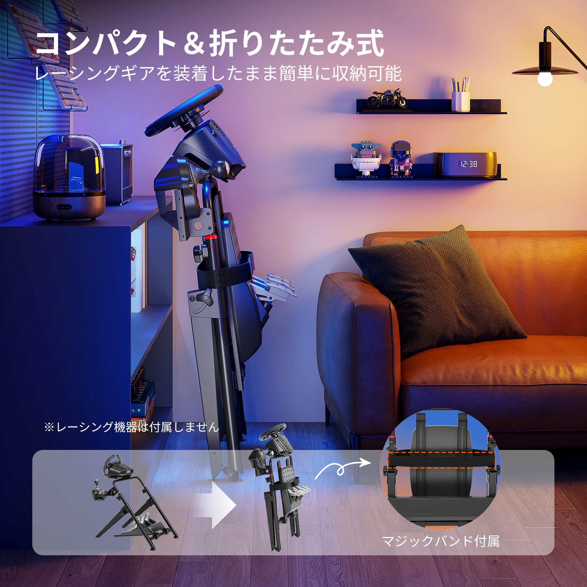 ARES WING レーシングホイールスタンド 折りたたみ式 高安定 多角度調整 Amazon.co.jp: ARES WING レーシングホイールスタンド 折りたたみ式 高