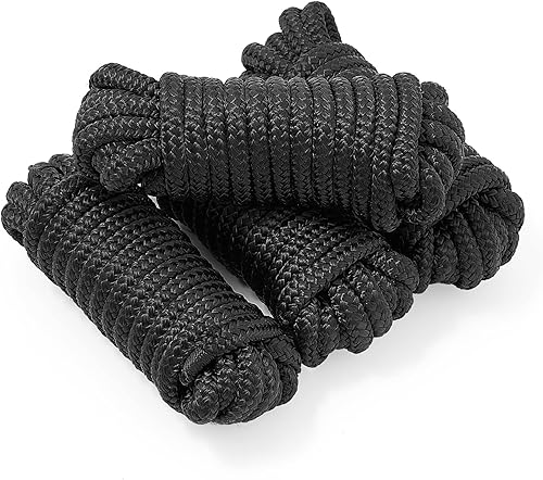 Dock Lines - Líneas de acoplamiento de nailon trenzado doble de 38 pulgadas x 15 pies, líneas de amarre con ojal de 12 pulgadas, cuerdas de barco de disponible en Yaxa Peru