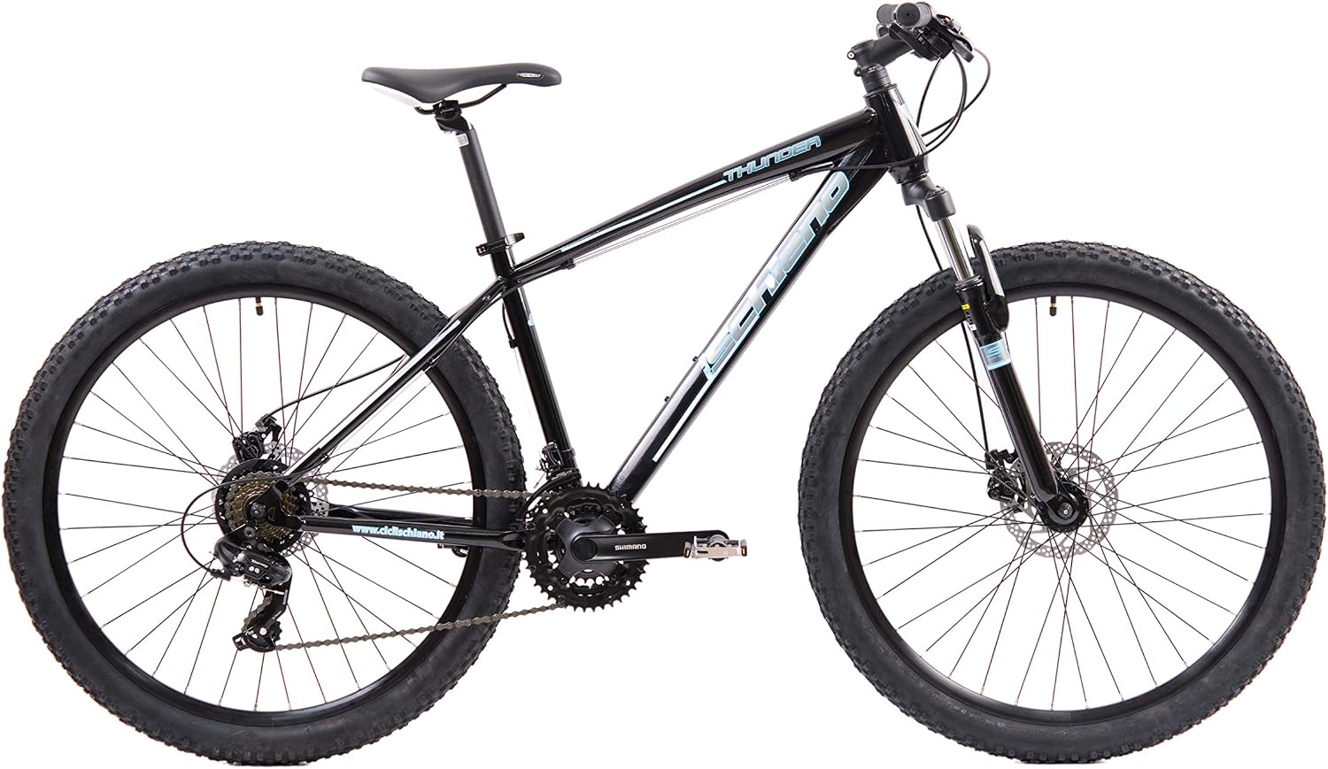 F.lli Schiano Thunder, Bici MTB Uomo, Nero-Blu, 27.5\