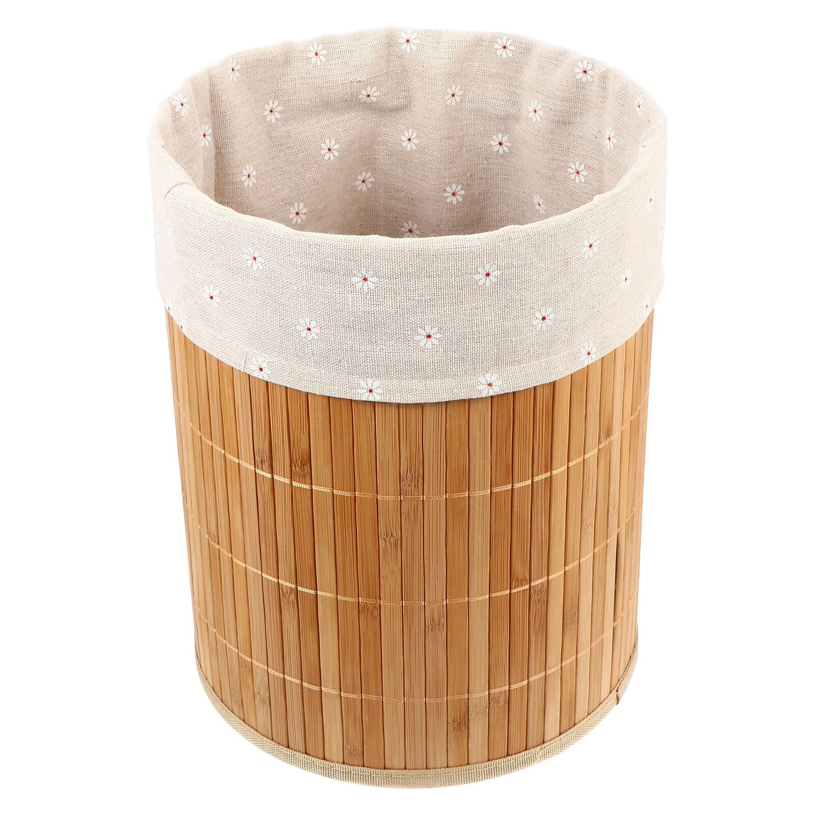 Cestino Intrecciato in Bambù Naturale, Contenitore per Vestiti Sporchi e Organizer per Oggetti Vari, Secchio Portaoggetti Pieghevole per Casa, Camera da Letto e Bagno, Stile