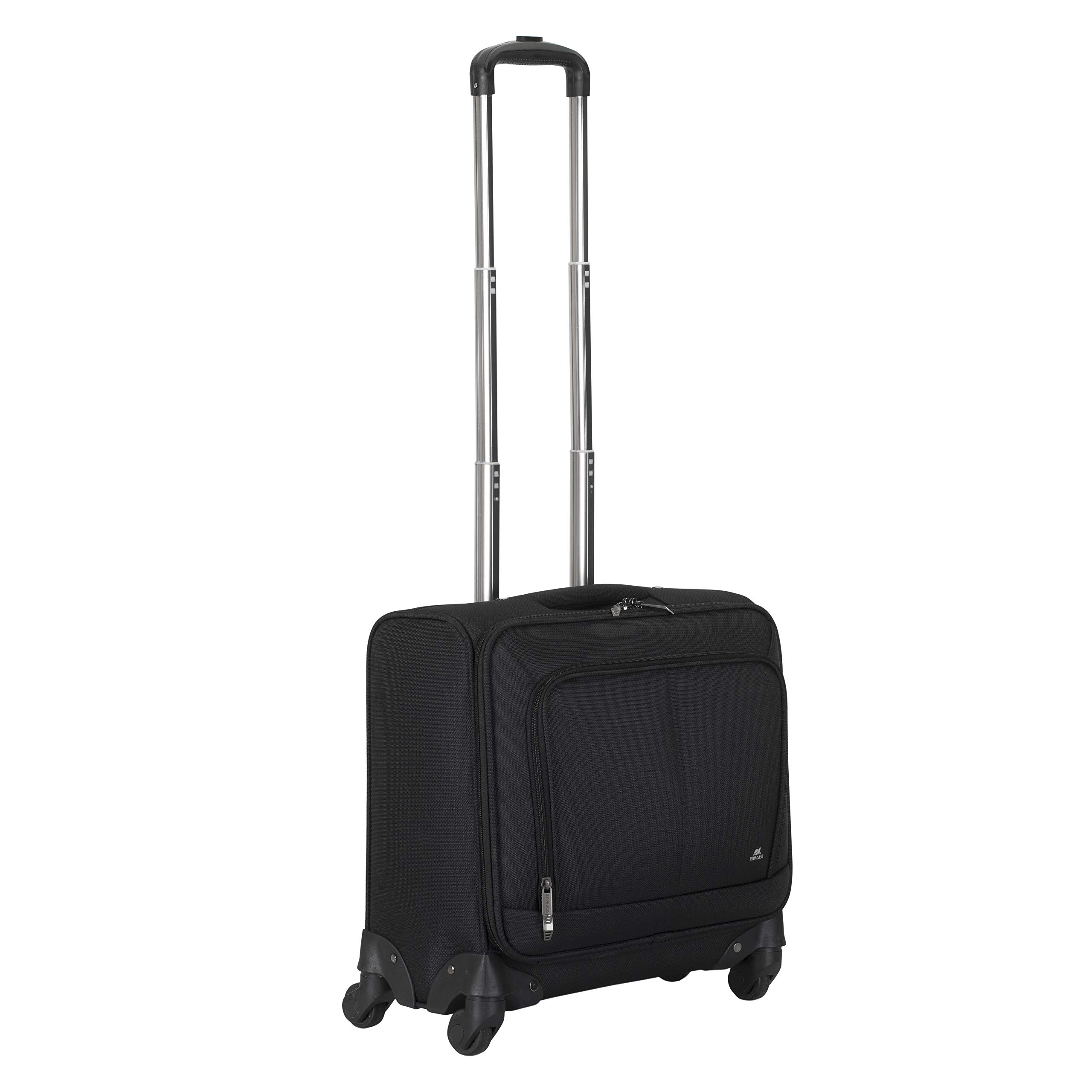 Rivacase ECO Reisekoffer 8481-46 x 42 x 22 cm - Laptop-Trolley mit Rädern, Laptoptasche für Notebooks, Elegantes Handgepäck, Rollkoffer bis zu 15,6 Zoll, schwarz