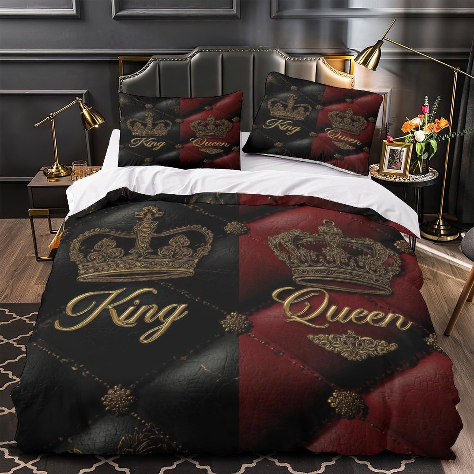 Housse de couette imprimé 3D pour chambre adulte et enfants lit king size chaleureux