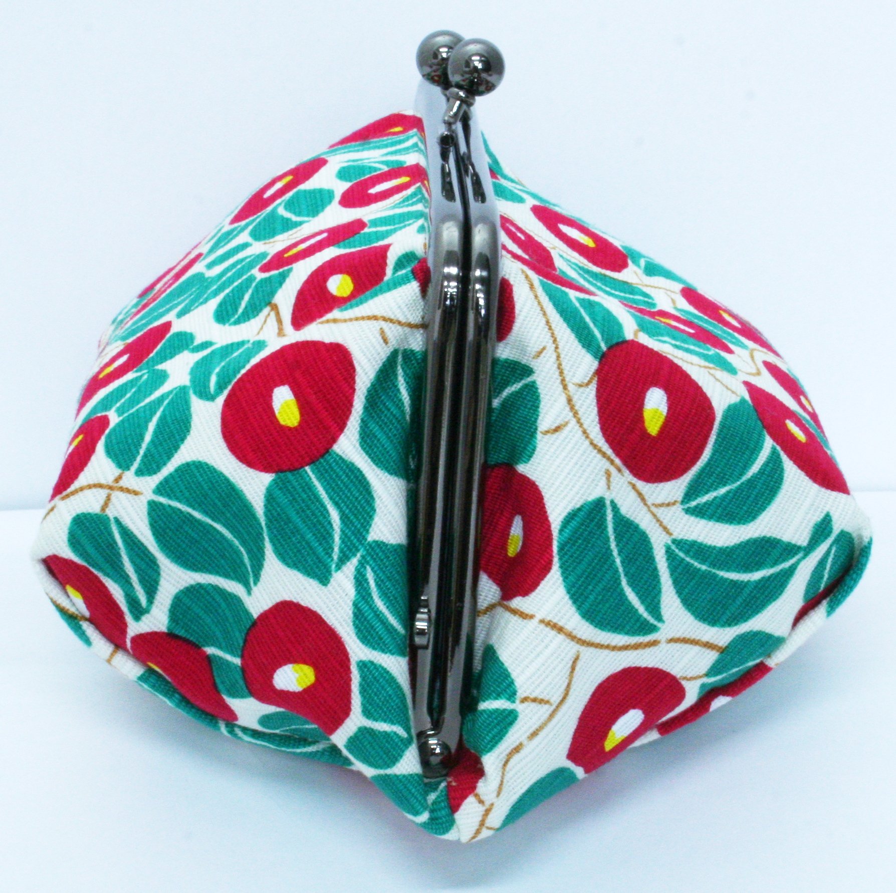 Amazon.co.jp: 京佑 日本製 がま口 コスメ 化粧ポーチ 綿100％ コスメ