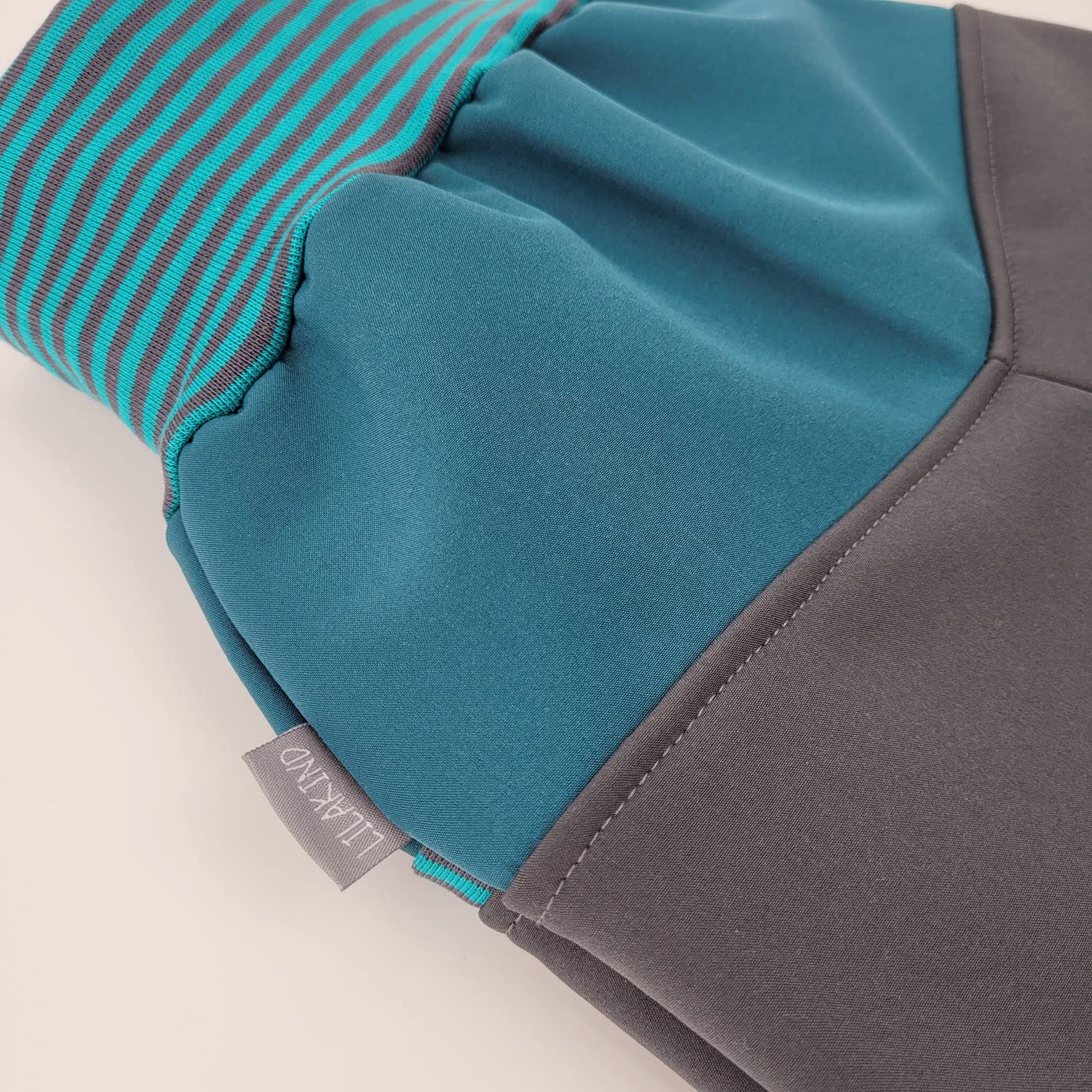 Lilakind“ Baby Kinder Softshell Pumphose Matschhose Regenhose Dunkelgrau Petrol Gestreift Gr. 68-146 - Made in Germany