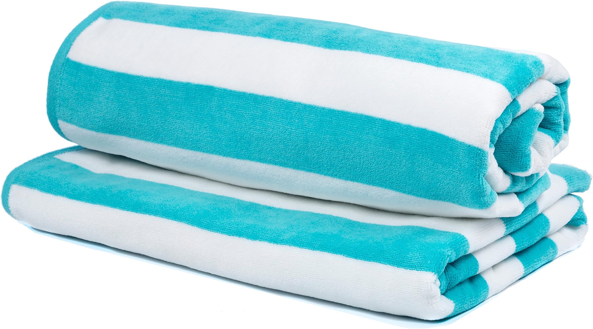 Premium 100% Cotton Extra Large Bath Towels (33" X 70") Natural, Soft and Quick Drying - Set of 2 (Turquoise)