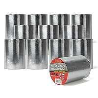 Vista 15 de TAPEBEAR Cinta de sellado impermeable de butilo de 4 pulgadas x 16 pies, cinta de aluminio mejorada resistente para reparación de caravanas, toldos